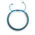 Bleu x Argent | Bracelet chaîne de blé Gaia